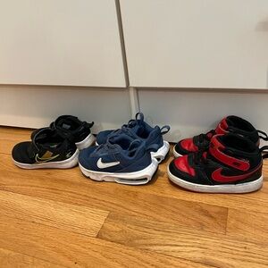 Nike Kids' Red and Black Sneakers size 8c